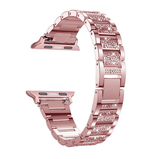 Para la colección de correas Apple Watch 6 5 4 3 2 1 correas de diamantes de lujo para mujeres, para la correa de pulsera de acero inoxidable iWatch 49 mm 45 mm 44 mm 42 mm 41 mm 38 mm Gao Jiahui unisex