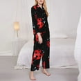 thumbnail image 4 of Bingfone Womens Pajama Sets Beautiful Red Ladybug Print,Long Sleeve Loungewear Pajamas Set-Large, 4 of 9