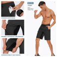 thumbnail image 2 of Hiauspor Men's Loose Quick Dry Shorts with 5 Pockets for Cycling Hiking Fishing Outdoors Black S, 2 of 5