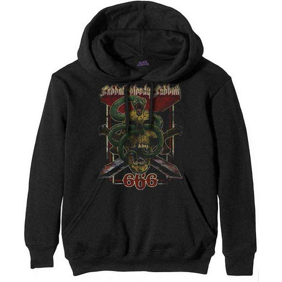 Black Sabbath Unisex Pullover Hoodie Sweatshirt Bloody Sabbath 666 (Small)