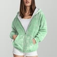 thumbnail image 2 of Towmus Zip Up Hoodie for Women Casual Drawstring Long Sleeve Fall Clothes Graphic Printed Hooded Sweatshirts with Pocket, 2 of 5