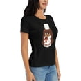 thumbnail image 3 of Shadow Milk Cookie Ladies Summer Print Fashion T-Shirt, 3 of 7