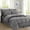 Gray, variant on Cozy & Soft 8-Piece Bedding Set - Includes Comforter, Smart Sheet Set, Bed Skirt, Matching Pillowcases and Shams, Striped Design, King/California King, Black Comforter Set