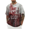 thumbnail image 1 of Camisas de Manga Larga para Hombres Imprimir Blusa de Manga Corta de Cuello Redondo, Camisas de Lino para Hombres, 1 of 3