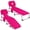 Pink, variant on Costway 2 PCS Outdoor Beach Lounge Chair Folding Chaise Lounge with Pillow Pink