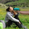 thumbnail image 5 of GEDUX 32oz Insulated Stainless Steel Water Bottle with 2 Leak Proof Lids(Spout Lid and Straw Lid) Wide Mouth Powder-Coated Water Bottle for Sports and Travel, Green, 5 of 6