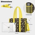 thumbnail image 5 of Teacher Tote Bag,Happy Dog and Footprints Teacher Utility Tote Bag,Large Work Tote Bags for Women with Multiple Pockets,Top Zipper Closure,13.8x10.6x6.7 Inch, 5 of 5