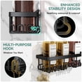 thumbnail image 4 of Veken Shower Caddy 6-Pack, Advanced Rustproof Design, No Drilling Adhesive Shelves, Rack with Soap Holder, Large Capacity Bathroom Organizers and Storage, Wall-Mounted Kitchen & Home Decor, Black, 4 of 14