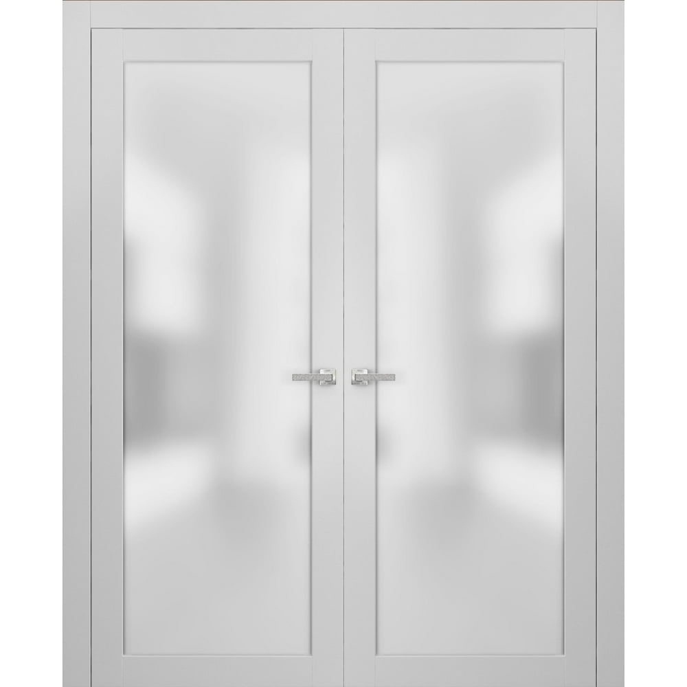 Prehung Closet Double Opaque Glass Doors 60 x 80 Planum 2102 White