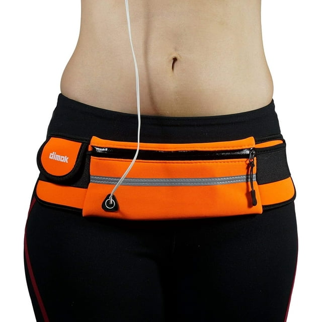 dimok Ceinture de Course Sac Banane - Ceinture de Course Résistante à l'Eau Sac Banane pour Randonnée Mise en Forme – Pochette de Course Ajustable pour Tous les Téléphones iPhone Android