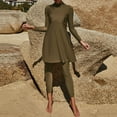 thumbnail image 4 of MKLEKYY Trajes De Baños Women Summer Swimwear Female Two Piece Set Swimsuit Long Sleeve Beach Swimming Suit, 4 of 6