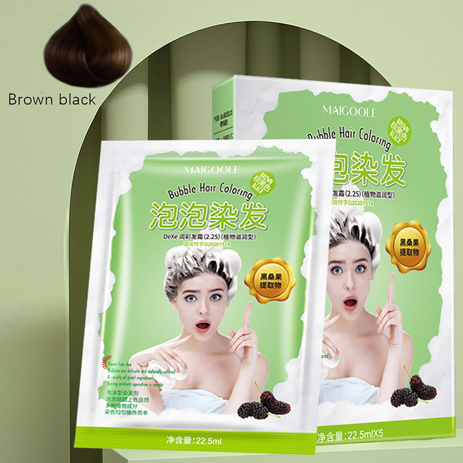 YiFudd Hair Dye, 22.5ml Bubble Hair Plant Lazy Quick Hair Cover White