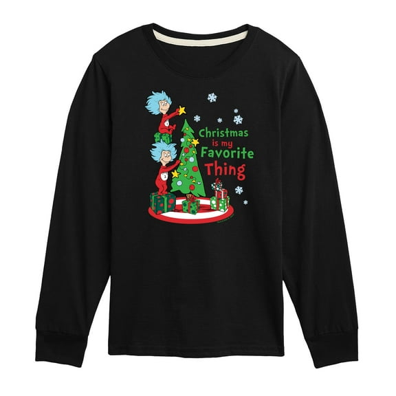 Cat in the Hat - Christmas Is A Family Thing - Toddler And Youth Long Sleeve Graphic T-Shirt