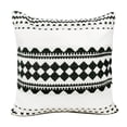 thumbnail image 2 of Laddha Home Designs Handwoven Geometric Diamond Throw Pillow Cover - 20" - White and Black, 2 of 8
