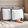 thumbnail image 3 of Pack of 2 Outdoor Pillow Covers 18x18 Inch Waterproof White Greek Key Throw Pillow Covers,Decorative Couch Pillow Shams Protectors Geometric Greece Ancient Farmhouse Geo Patio Cushion Pillowcases, 3 of 8