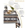 thumbnail image 2 of Brown Boho Table Cloth, Southwestern Ethnic Aztec Retro Geometric Waterproof Tablecloth for Rectangle Tables, Reusable Washable Fabric Table Cover for Restaurant Kitchen Dining Tables 52"x70", 2 of 6