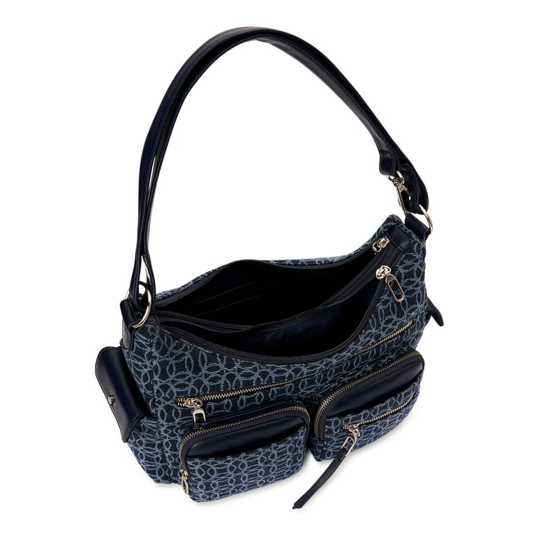 Time and Tru Women's Multi-Compartment Faye Hobo Handbag Time and Tru Women's Multi-Compartment Faye Hobo Handbag
