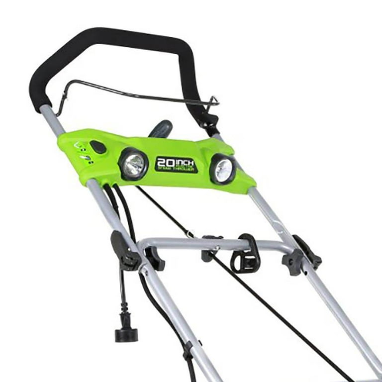 Greenworks 13-Amp 20-Inch Corded Snow Thrower With Dual LED Lights