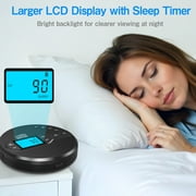 Jazmm CD Player Portable with Bluetooth 5.1, 2000mAh Rechargeable Discman, MP3/CD-R/USB Playback, Backlit LCD, Sleep Timer for Car, Home