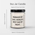 thumbnail image 3 of Manager by Day, World's Best Dad by Night 9oz Vanilla Soy Candle, Funny Gift for Manager's Graduation, Gifts from Mom, Dad, or Colleagues, Vanilla Soy Candle, 3 of 3