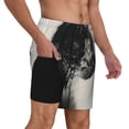 thumbnail image 2 of Fotbe Double Exposure Cat Forest Traje de Baño para Hombre – Shorts de Natación de Secado Rápido con Forro y Bolsillos-3X-Large, 2 of 6
