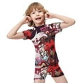 thumbnail image 4 of Hazbin Hotel Boys Two Piece Rash Guard Swimsuits Kids Short Sleeve Swimwear Sets Bathing Suit, 4 of 7