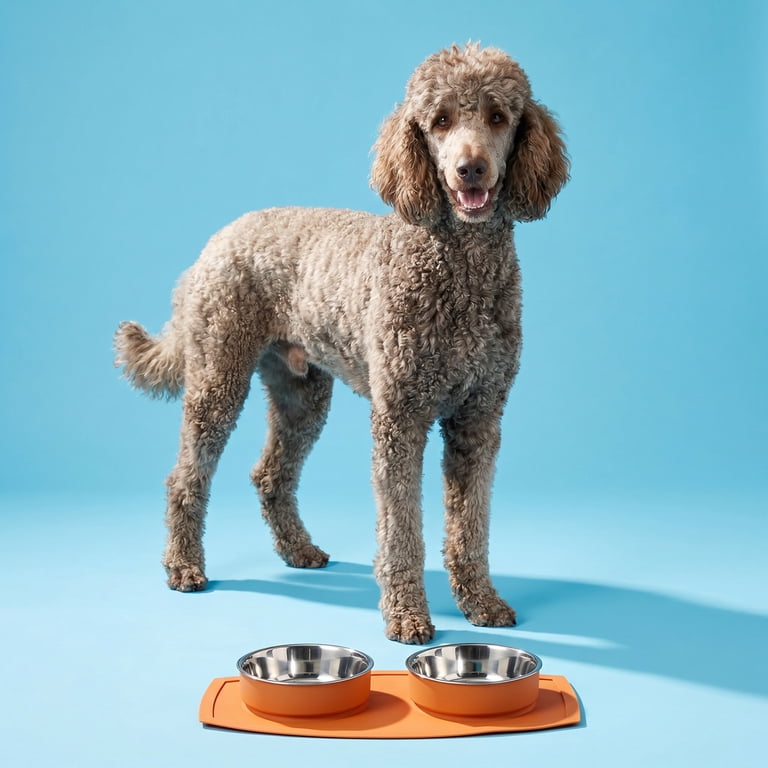 Vibrant Life Double Pet Bowls, 1.98 Cups Each, Orange photo 2