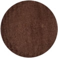 thumbnail image 1 of Safavieh Laguna Shag 6'7" Round Power Loomed Rug in Brown, 1 of 10