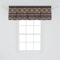 thumbnail image 2 of Ambesonne Ethnic Window Valance, Floral Geometric Shapes, 54" X 18", Indigo Scarlet, 2 of 3