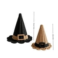 thumbnail image 2 of 2PC Halloween Decor Witch Hats Woven Rattan Plastic Tabletop Decor for Porch Entryway Mantel, 2 of 5