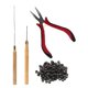 thumbnail image 2 of Kit de extensión de cabello Universal 4 pinzas Marrón oscuro, 2 of 8