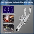 thumbnail image 4 of Conjunto de Carcasa de Termostato de Refrigerante del Motor Único Bargains No.12651113 para Chevrolet Impala V6 3.6L 2014-2019 Aleación de Aluminio Tono Plateado Duradero, 4 of 7