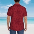 thumbnail image 3 of Lsque Christmas Red Snowflakes pattern Hawaiian Shirt for Men, Unisex Summer Beach Casual Short Sleeve Button Down Shirts-Small, 3 of 9