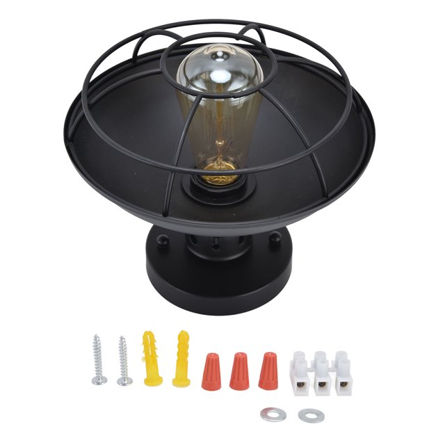 Lámparas de estilo industrial retro, luz de techo retro negra Luz de techo retro negra Luces de estilo industrial Características mejoradas