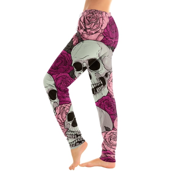 Hearthz Halloween Funny Graphic Pajama Pants Women Elastic Drawstring Jogger Lounge Pants Casual Soft Halloween Cuffed Ankle Trousers Pants for Women