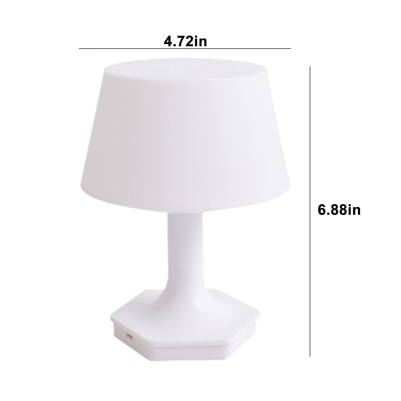 Hvmvliv Desk Lamp Bedside Lamp, 2-Level Dimmable Warm White Lamp and Color Changing Nightstand Light for Bedroom, Living Room, Office(White)