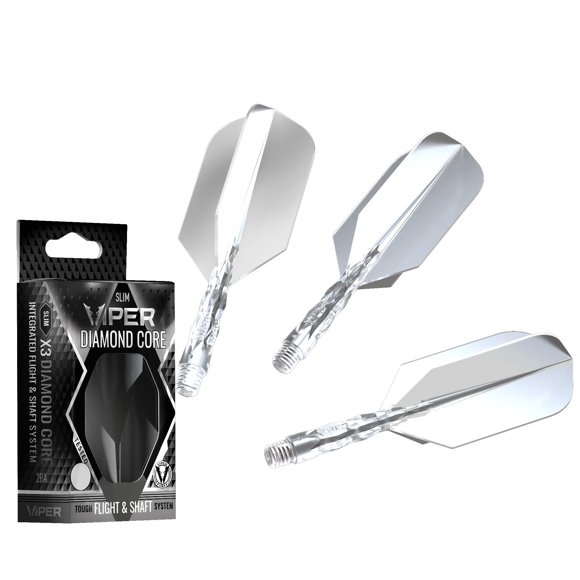 Juego de 3 unidades Dart Flight & Shaft System Viper Diamond Core
