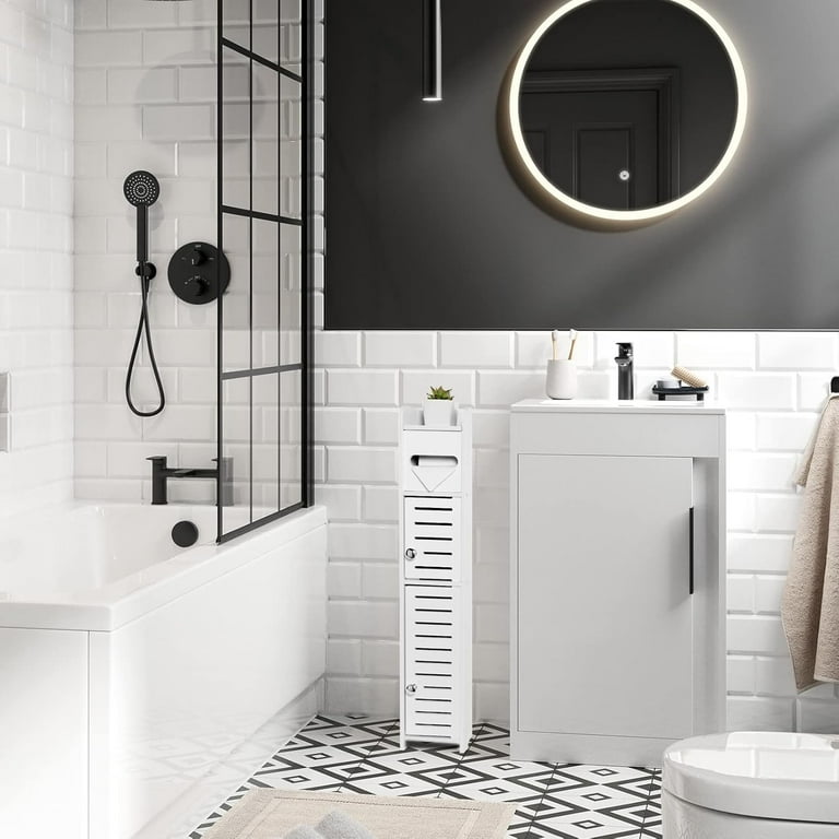 Homeika 2-Door Bathroom Cabinet, 4-Tier Design, Small Space Homeika 2-Door Bathroom Cabinet, 4-Tier Design, Small Space