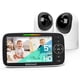 thumbnail image 1 of Monitor para bebés Kidsneed 5 Split con 2 cámaras HD 720P con visión nocturna, 1 of 9