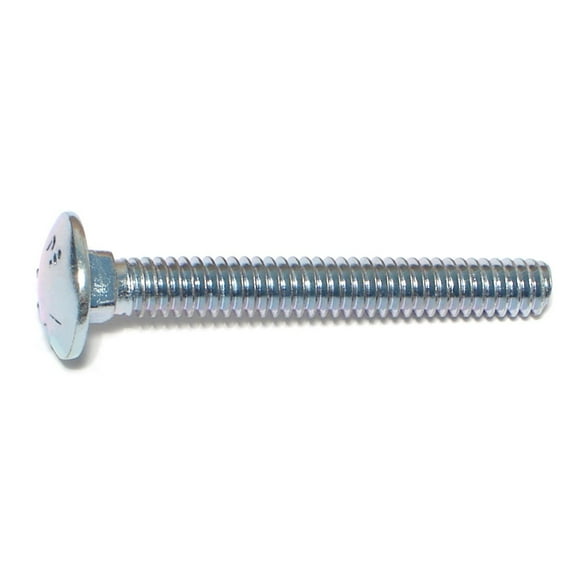 1/4"-20 x 2" Zinc Plated Grade 2 / A307 Steel Coarse Thread Carriage Bolts CBS-283