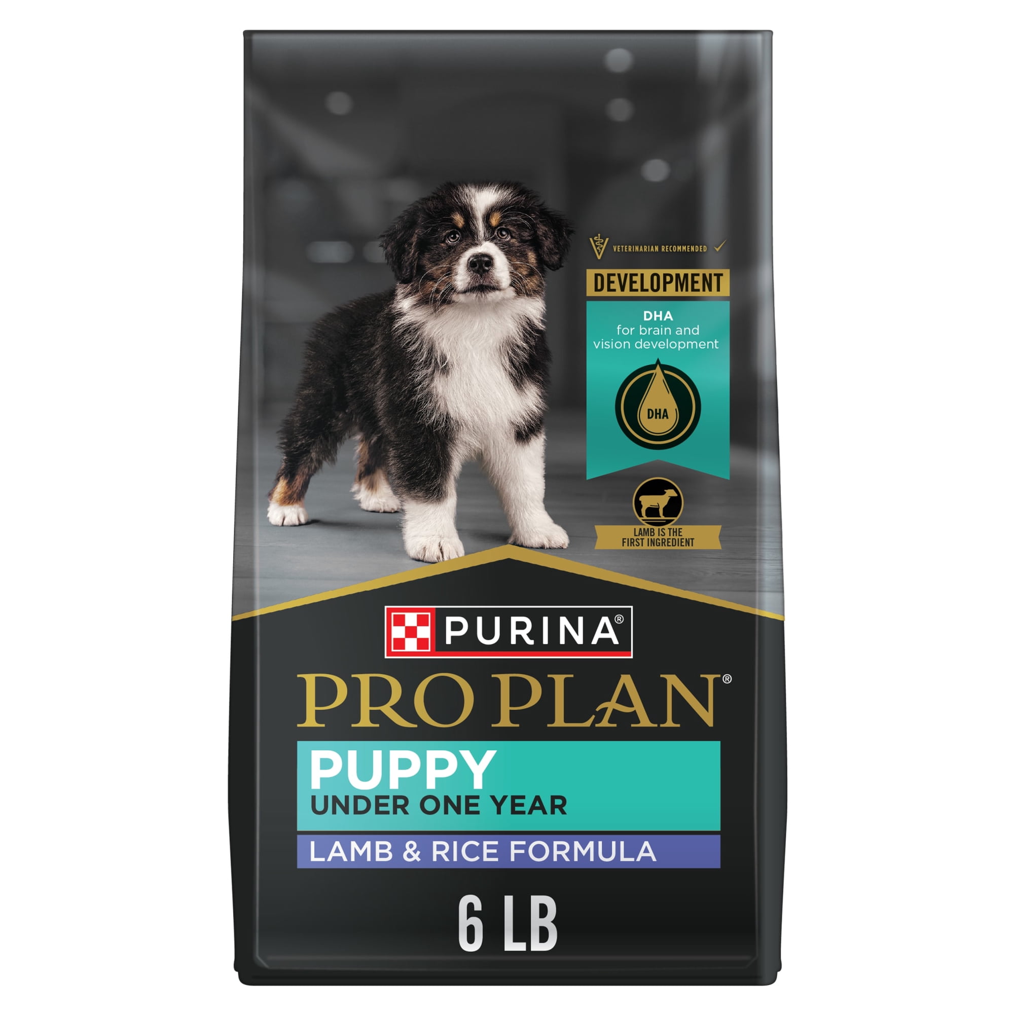 Purina Pro Plan Puppy Dry Dog Food, Dogs Under 1 Year, High Protein Real Lamb & Rice Formula, 6 lb Bag