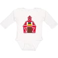 thumbnail image 3 of Inktastic Farming Large Red Barn with Hay Boys or Girls Long Sleeve Baby Bodysuit, 3 of 5