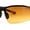 Shiny Black, variant on Xloop HD Driving Lens Mens Sport Wrap Around Half Rim Sunglasses Black Orange