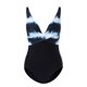 thumbnail image 3 of Gibobby Bañador de una pieza Traje de baño de bikini sexy sin espalda con cuello en V voluptuoso para mujer(Azul,M), 3 of 5