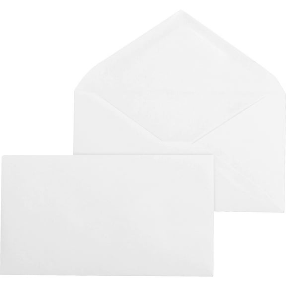 Business Source, BSN04469, Diagonal Seam No. 9 Envelopes, 500 / Box, White