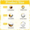 thumbnail image 2 of 100Pcs Handmade Printed Porcelain Beads Sets Round Yellow 6~10mm Hole: 1.6~2mm DIY, 2 of 6