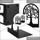 thumbnail image 4 of Sujetalibros de decoración para el hogar de 1 pieza (sujetalibros de figuras plateadas) Fokelyi CZJJ-ZH92, 4 of 7