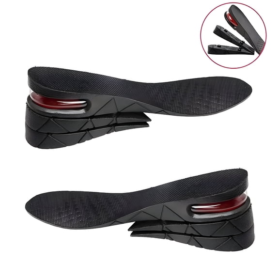 XIRQI Height Increase Insoles 1-Layer 12 inch Air Cushion Taller Shoes Heel Insert for Men