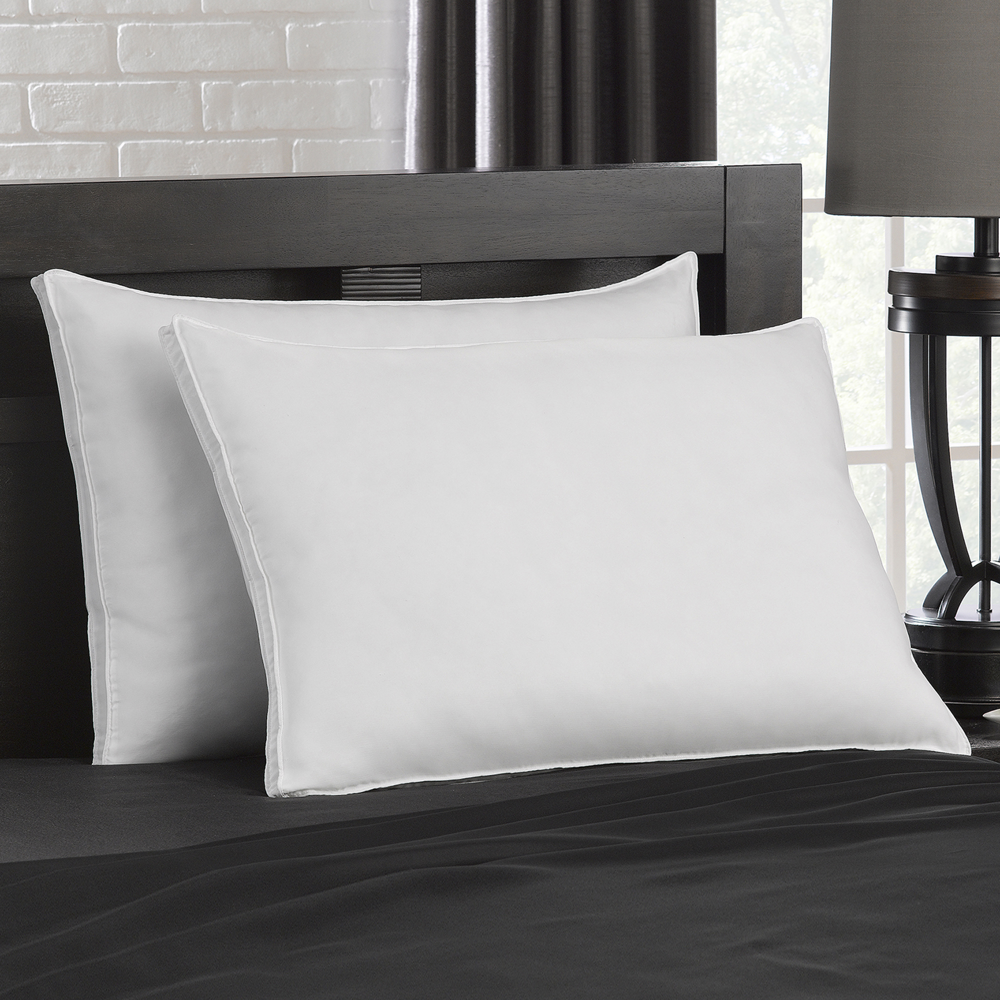 Ella Jayne Gusseted Firm Plush Down Alternative Side/Back Sleeper Pillow, Set of 2- Standard