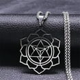 thumbnail image 2 of MATROOY Merkaba Necklace Silver Stainless Steel Spiritual Sacred Geometry Pendant Chain, 2 of 3